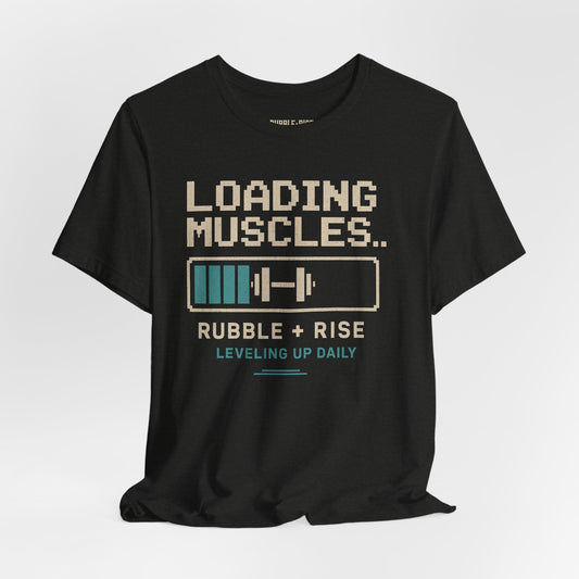 Loading Muscles Motivation t-shirt in black heather