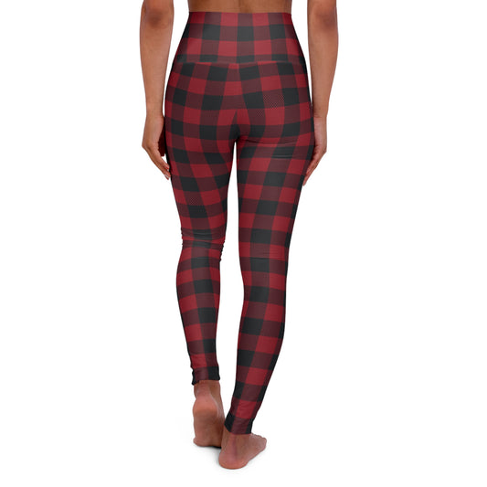 Holiday Buffalo Check High Waisted Leggings