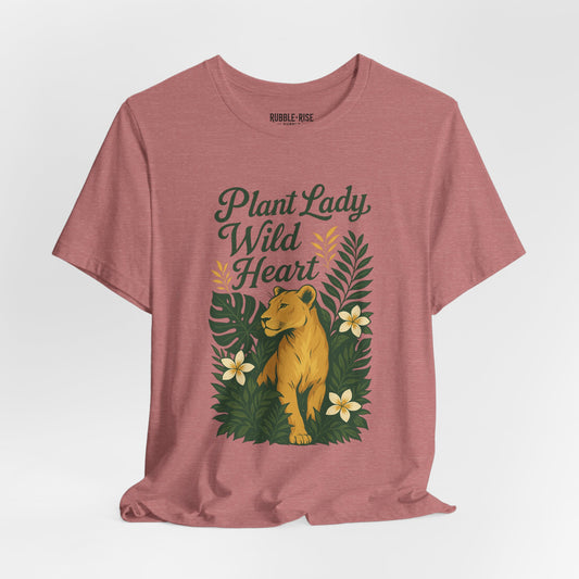 Plant Lady Wild Heart Nature t-shirt in heather mauve