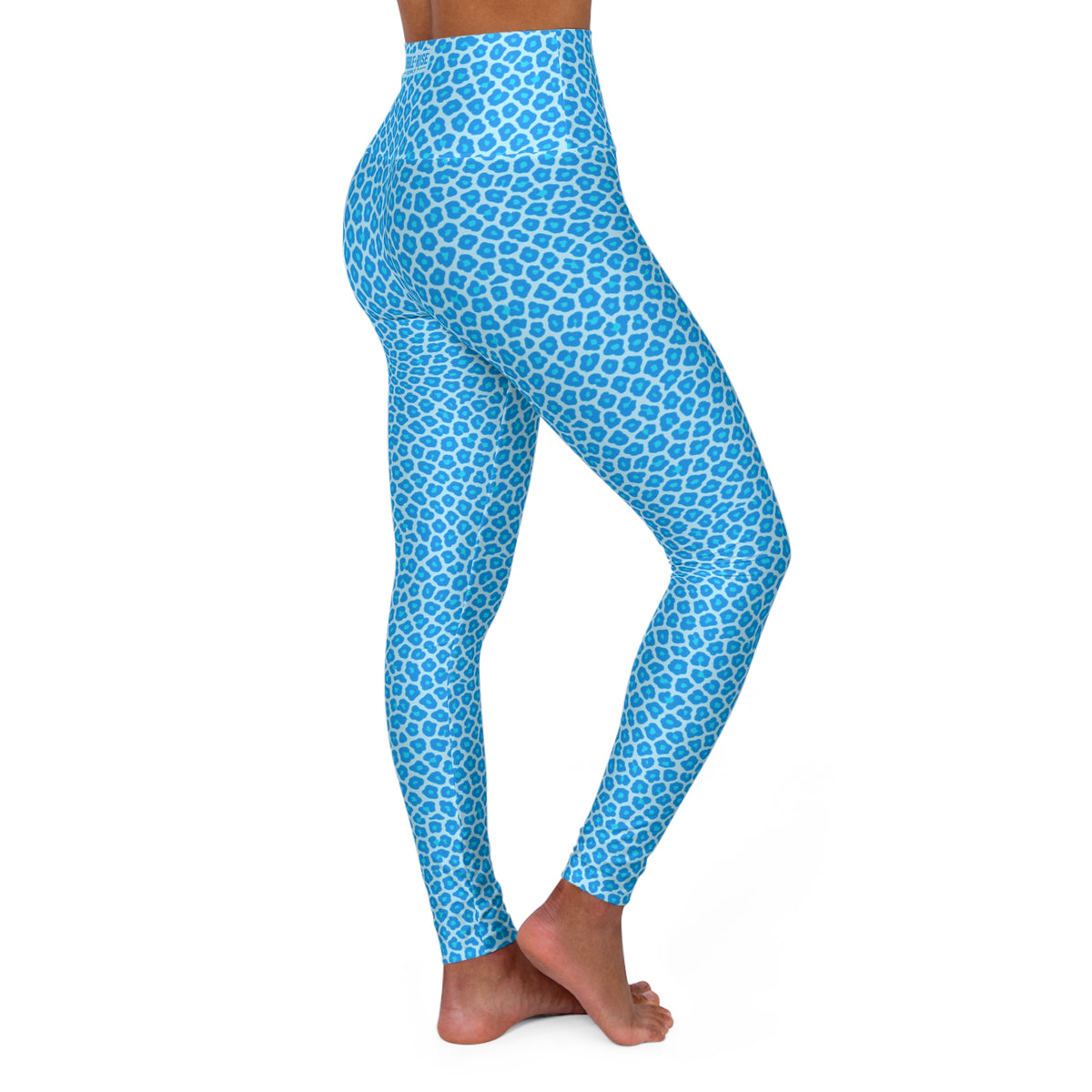 Blue Cheetah Print high-waist leggings