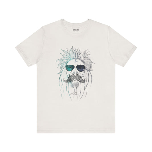 Cool Lion Animal Illustration t-shirt in vintage white