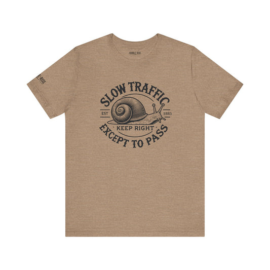 Funny snail traffic humor graphic tee, photo 15