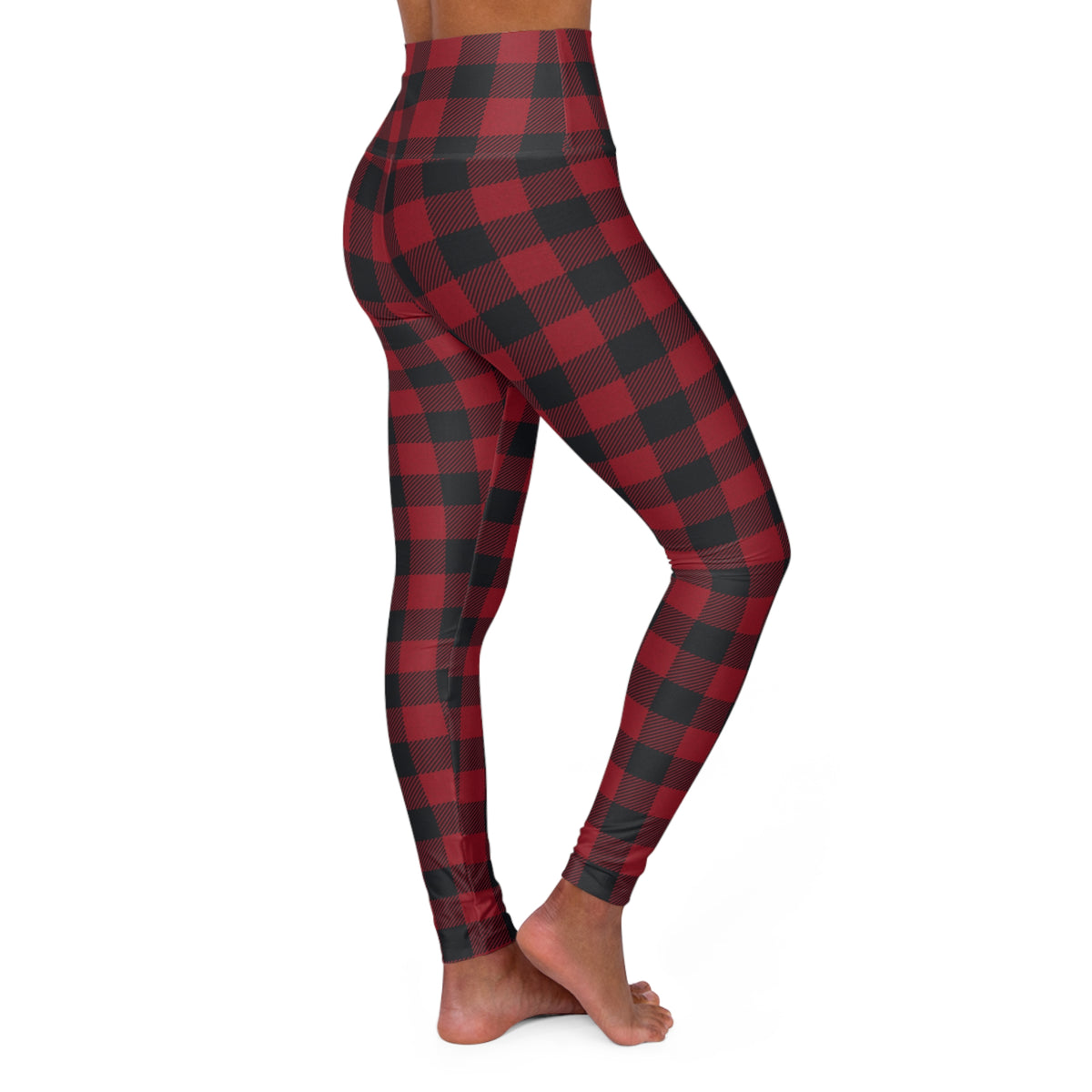 Holiday Buffalo Check High Waisted Leggings