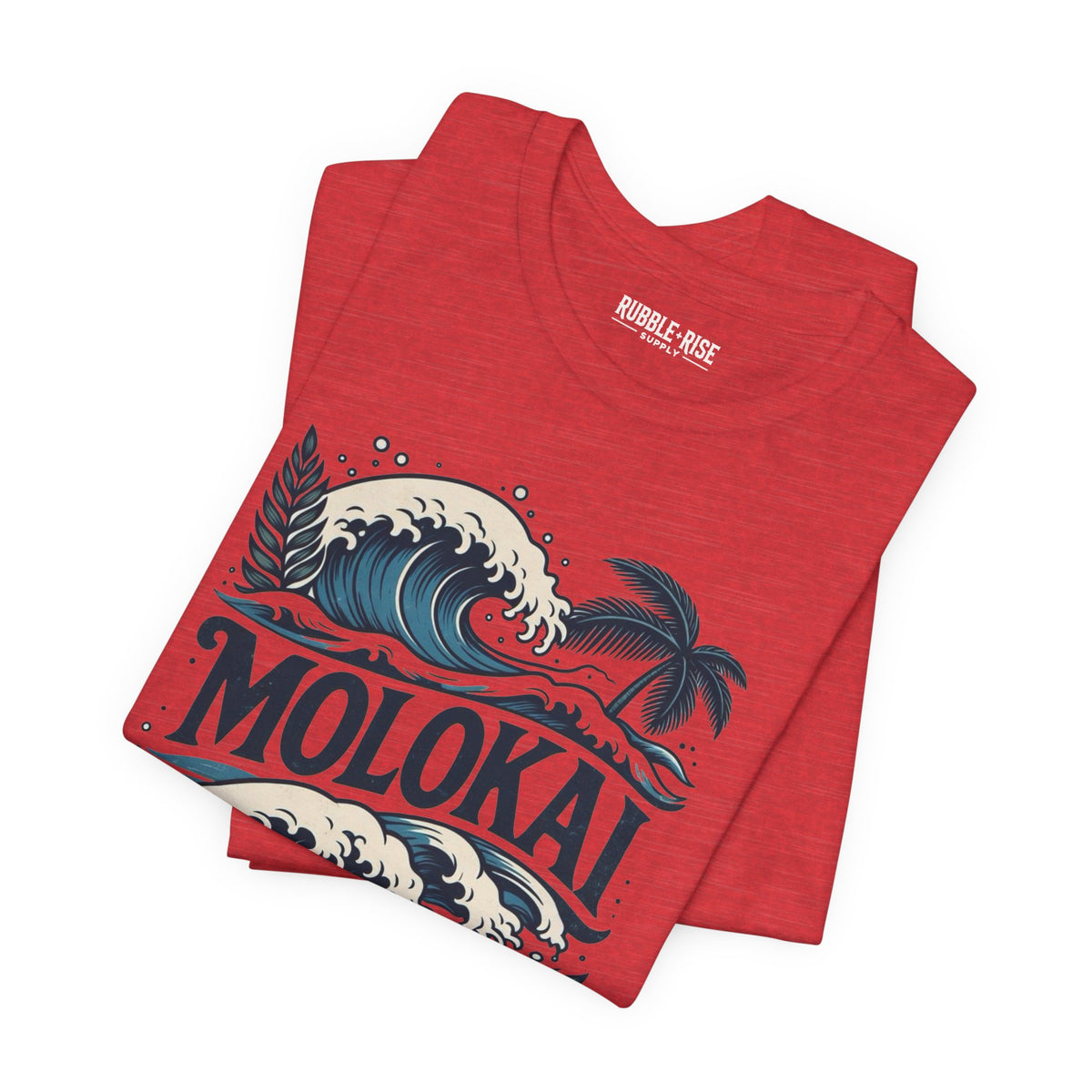 Molokai Island Wave and Palm Tree Tee
