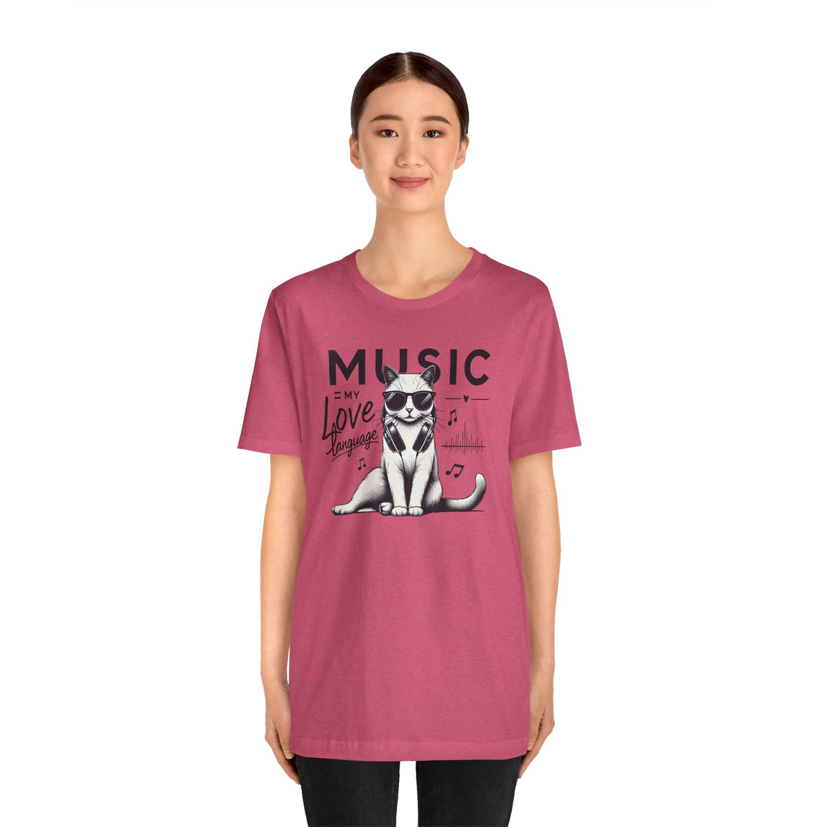 Music Is My Love Language Cat t-shirt
