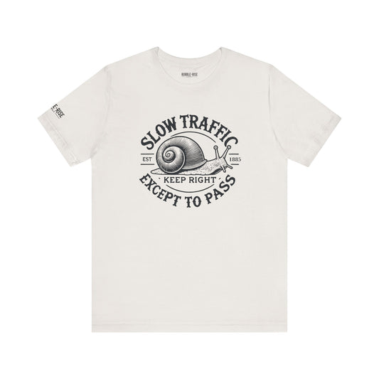 Funny snail traffic humor graphic tee, photo 16