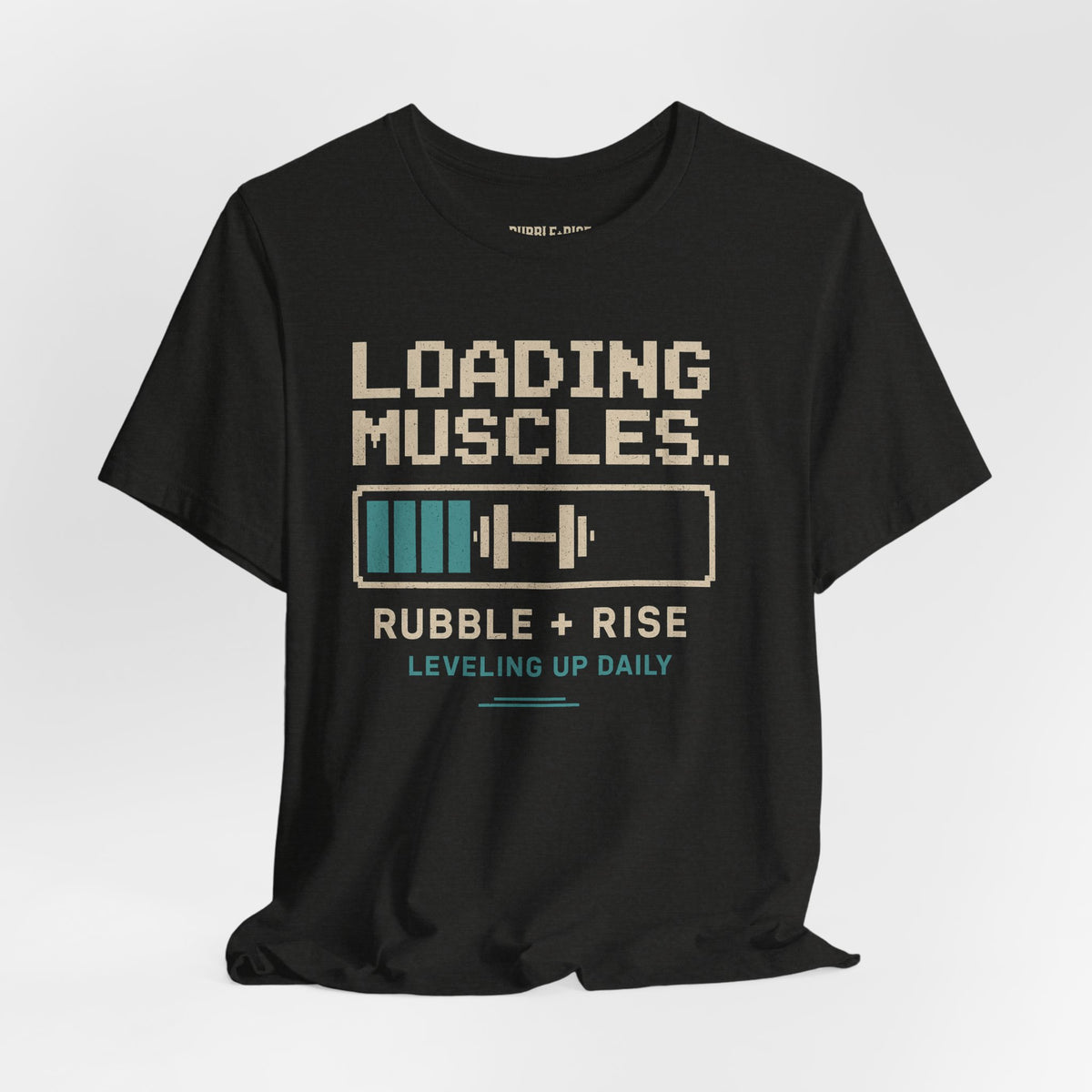 Loading Muscles Motivation t-shirt in black heather