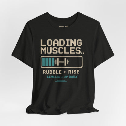 Loading Muscles Motivation t-shirt in black heather