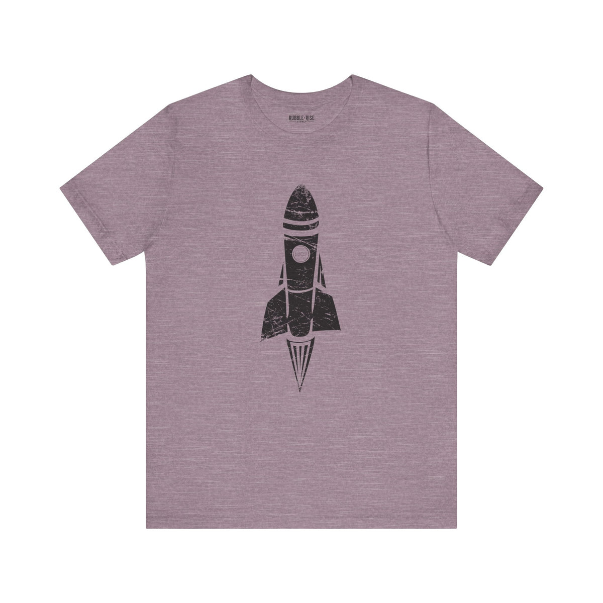 Vintage Rocket Space Explorer t-shirt in heather purple