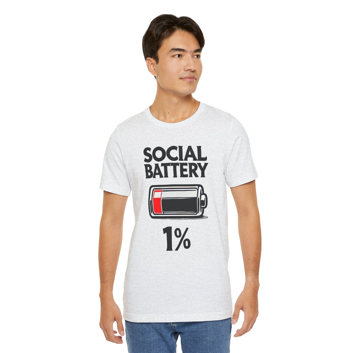 Social Battery 1% introvert graphic tee, photo 10