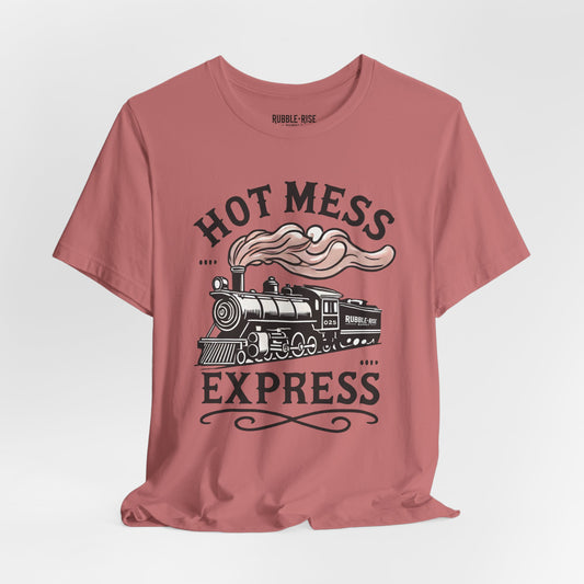 Hot Mess Express Train Lover t-shirt in mauve