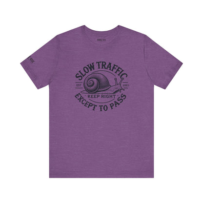 Funny snail traffic humor graphic tee, photo 10