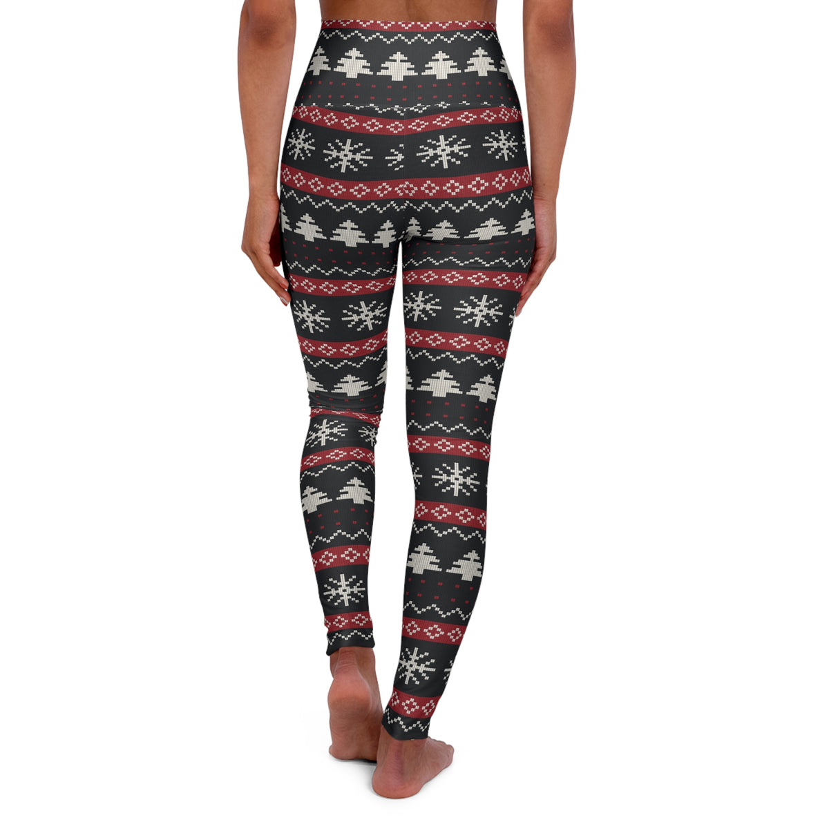 Fair Isle Snowflake High Waisted Leggings