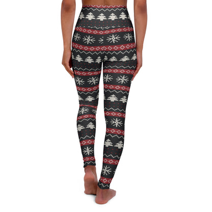 Fair Isle Snowflake High Waisted Leggings