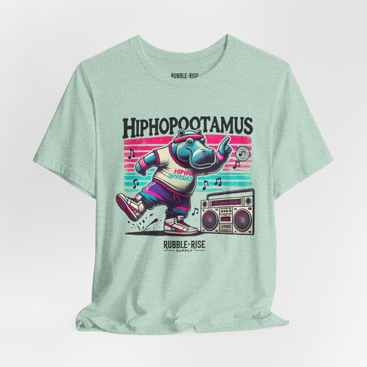Hiphopootamus Hip Hop Humor t-shirt in heather prism mint