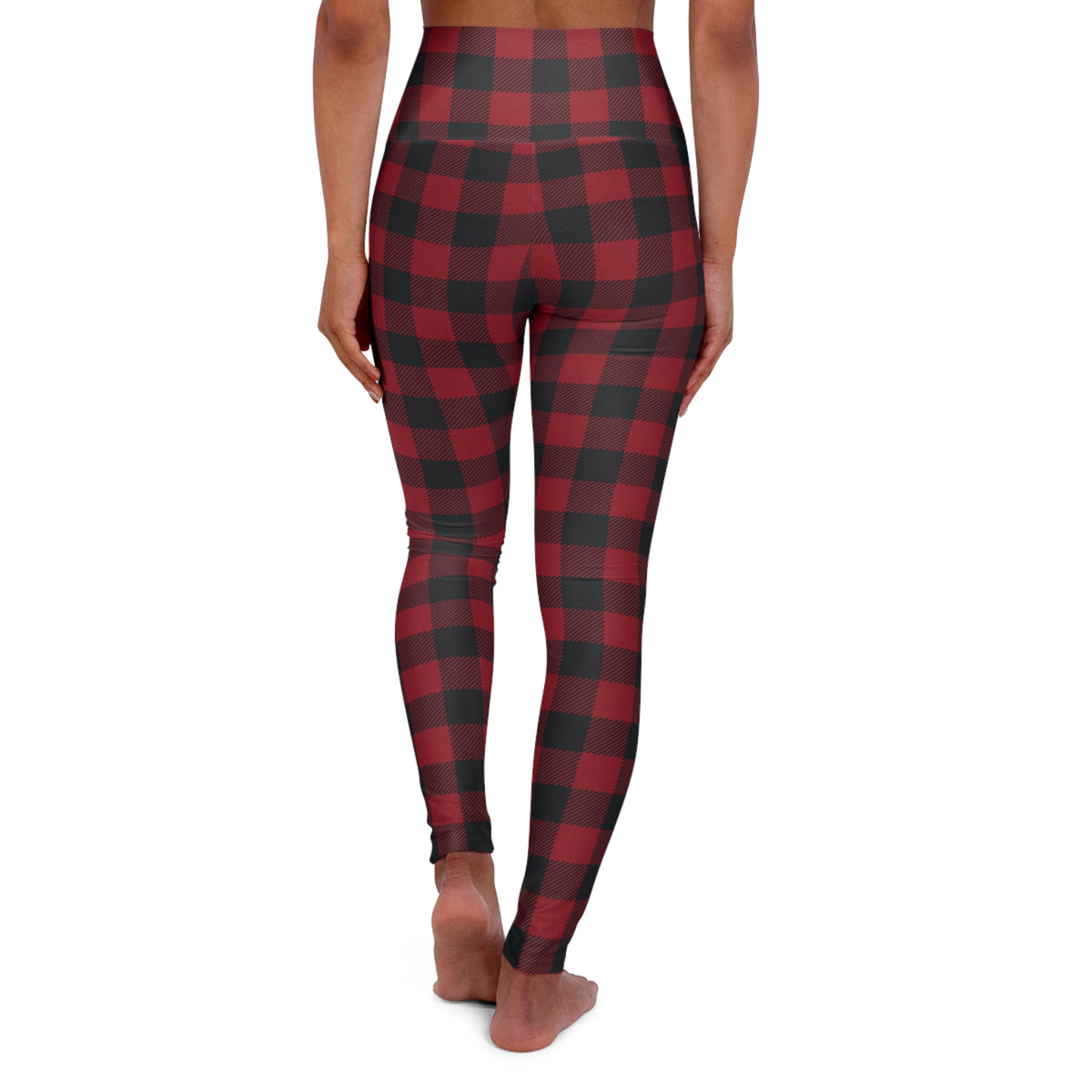 Holiday Buffalo Check High Waisted Leggings