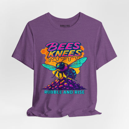 Bee's Knees Neon Bee Lover t-shirt in heather team purple