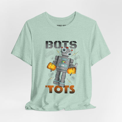 Bots n Tots Cartoon Robot t-shirt in heather prism mint