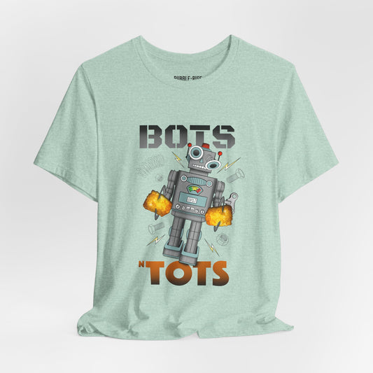 Bots n Tots Cartoon Robot t-shirt in heather prism mint