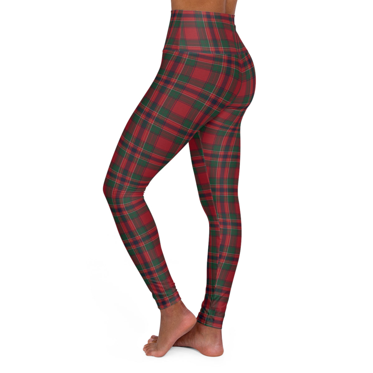 Christmas Morning Tartan High Waisted Leggings