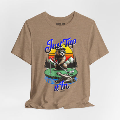 Just Tap It In golf graphic tee, Vintage White