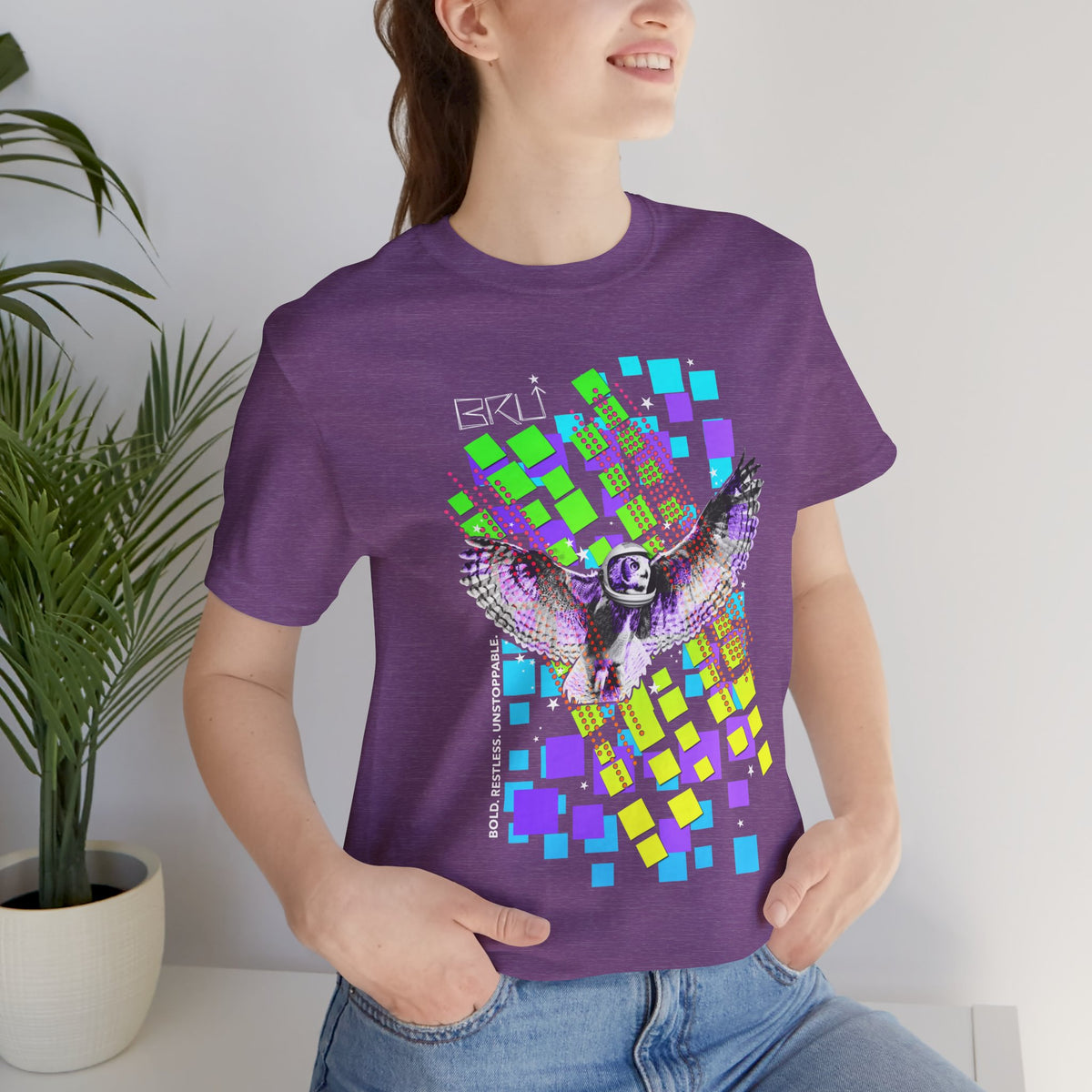 Take It to the Moon Owl Neon t-shirt