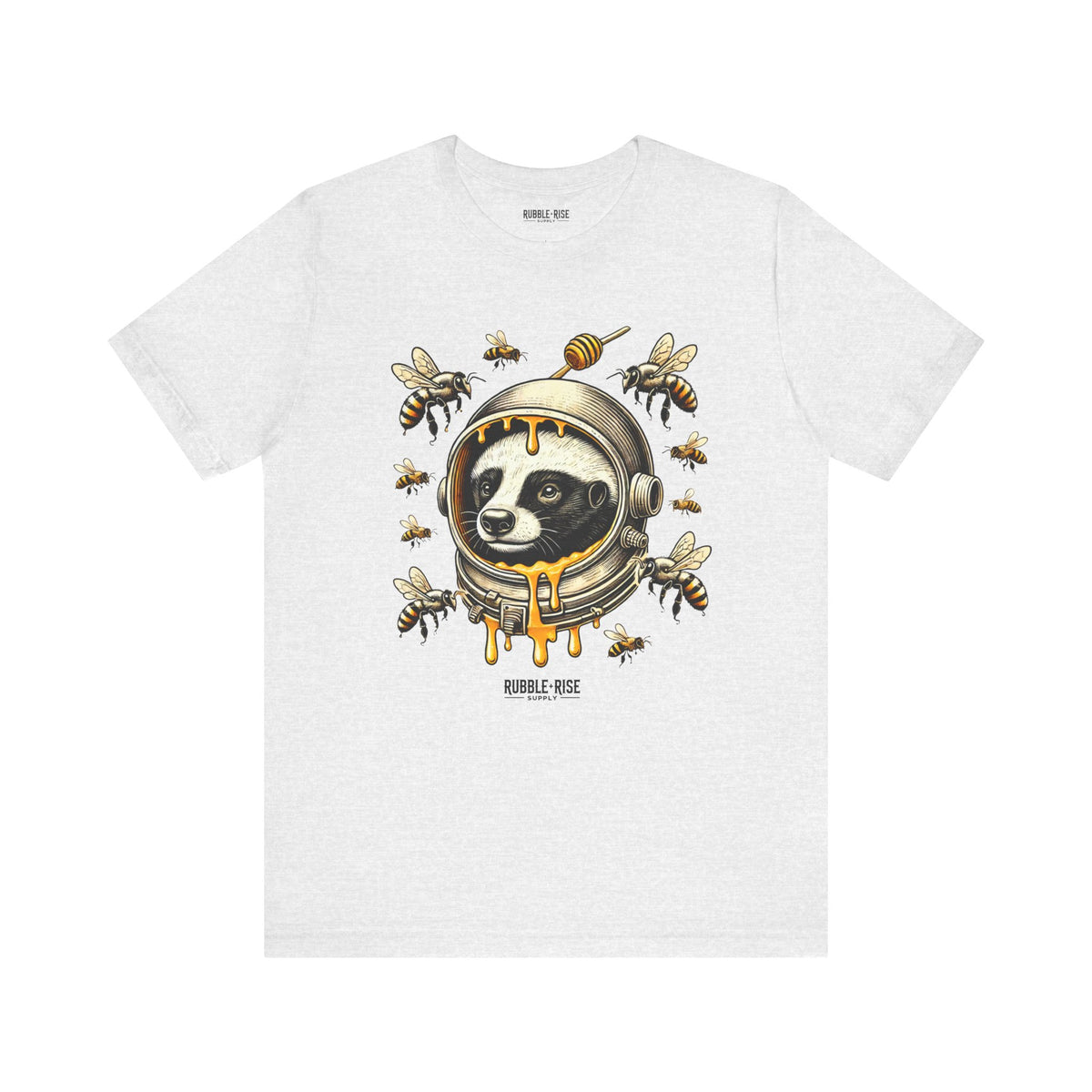 Astronaut Badger Honey Bee t-shirt in ash
