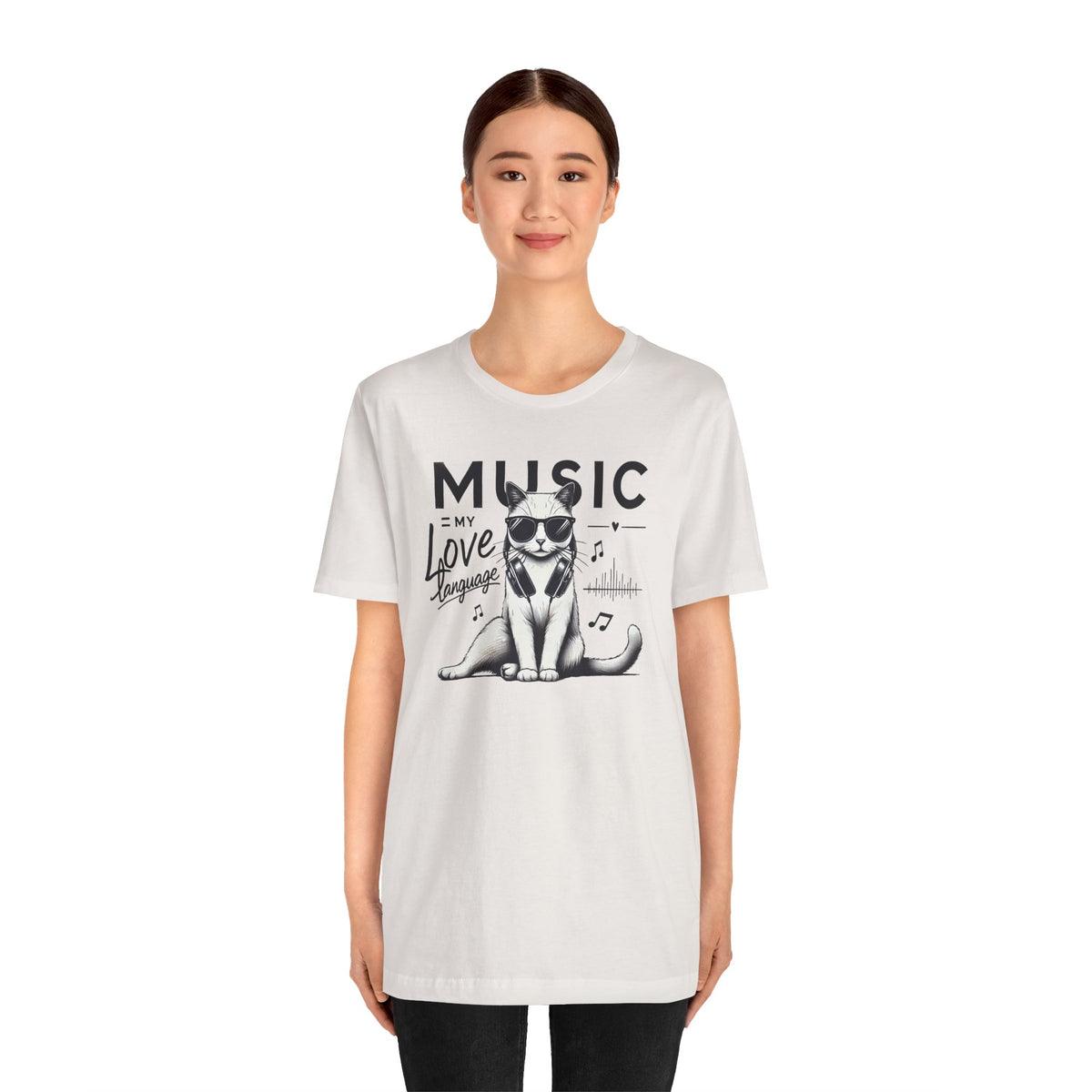 Music Is My Love Language Cat t-shirt