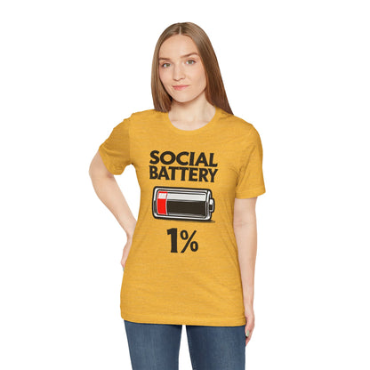 Social Battery 1% introvert graphic tee, photo 7