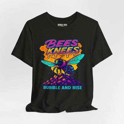 Bee's Knees Neon Bee Lover t-shirt in black heather