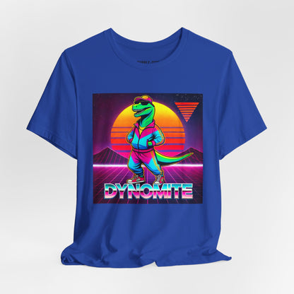 DYNOMITE Retro Dinosaur t-shirt in true royal