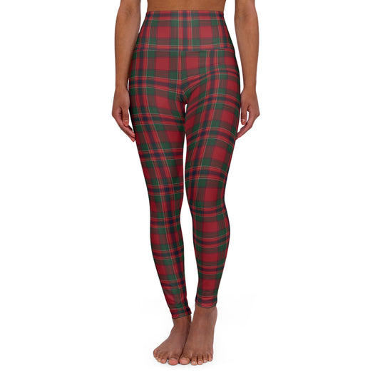 Christmas Morning Tartan High Waisted Leggings