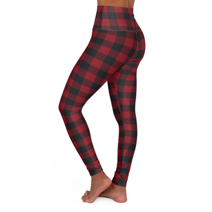 Holiday Buffalo Check High Waisted Leggings