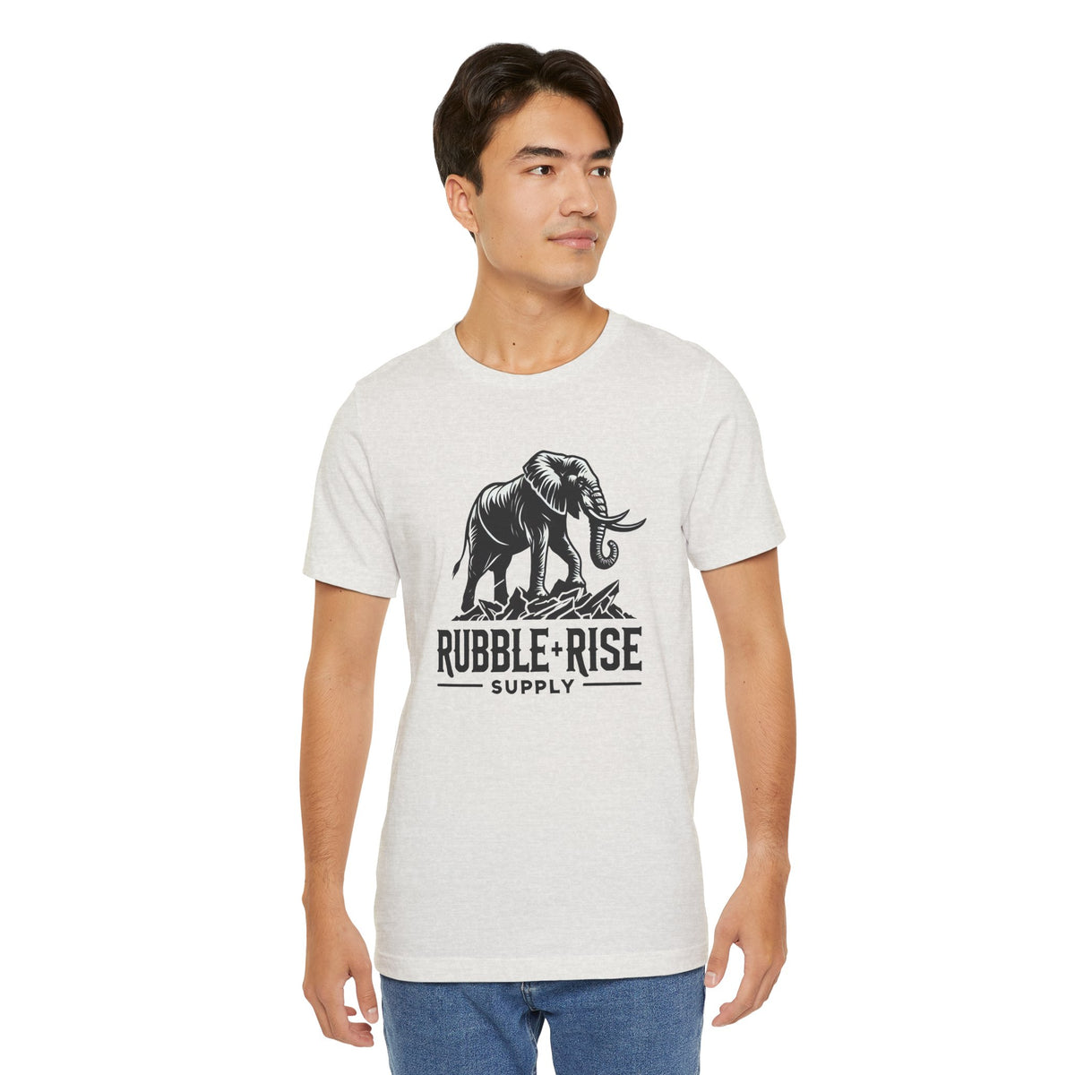Adventure Elephant Nature Lover t-shirt in heather cement