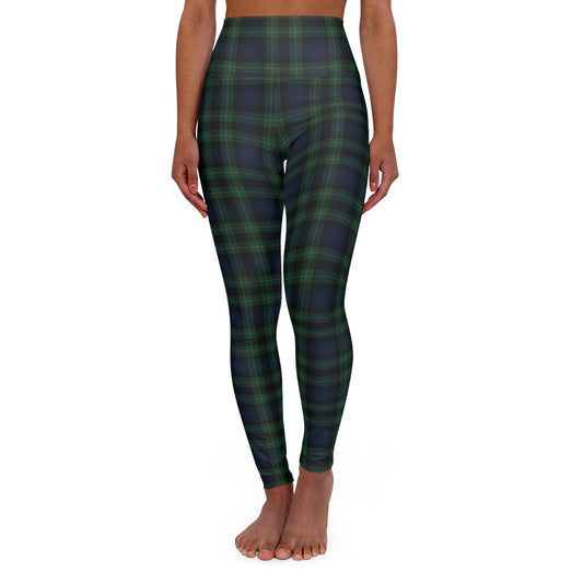 Forest Night Tartan High Waisted Leggings