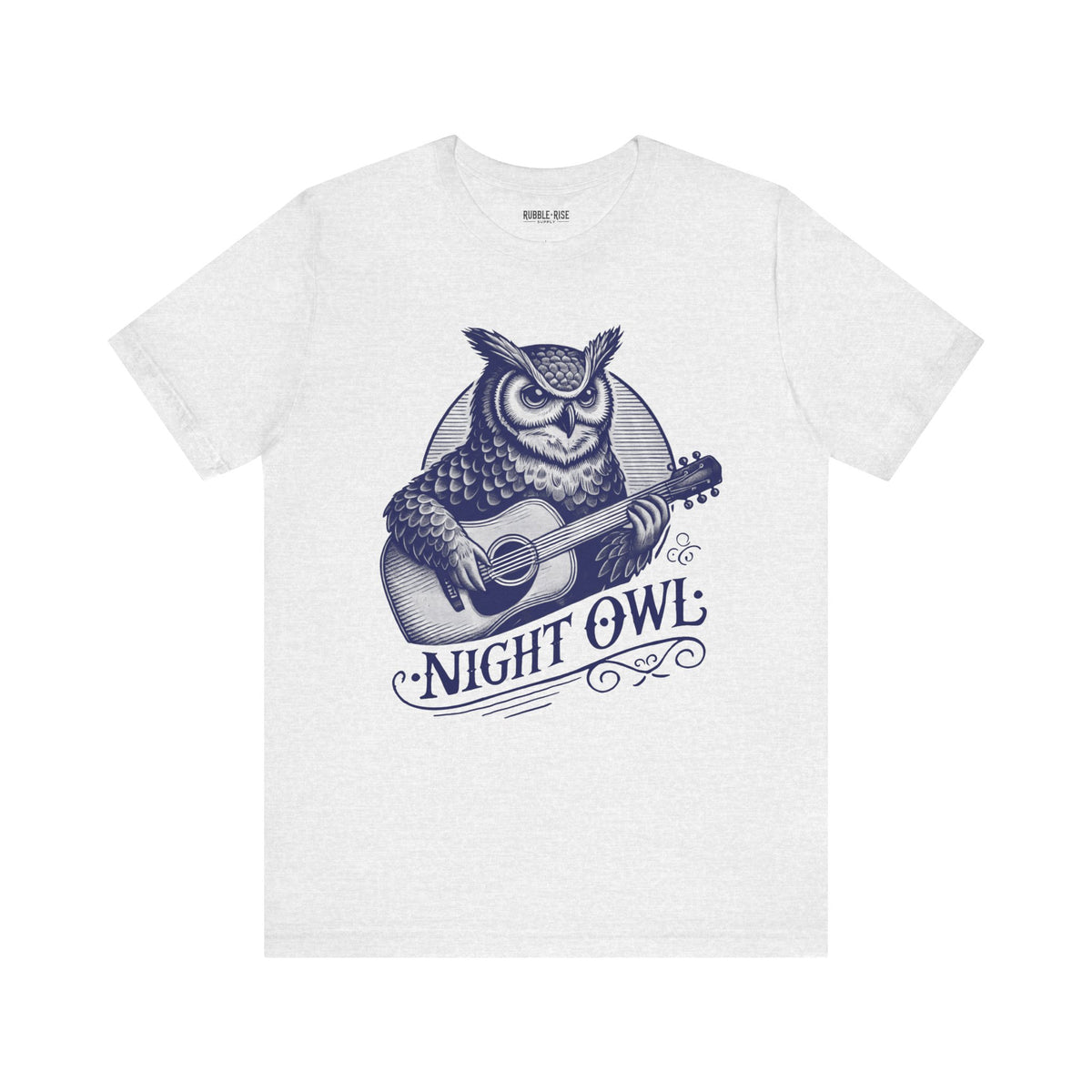 Night Owl Guitarist Music t-shirt in ash
