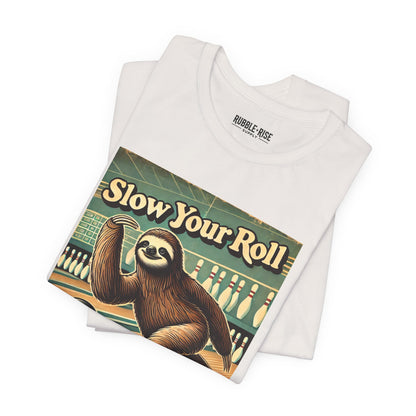 Slow Your Roll sloth bowling graphic tee, photo 16