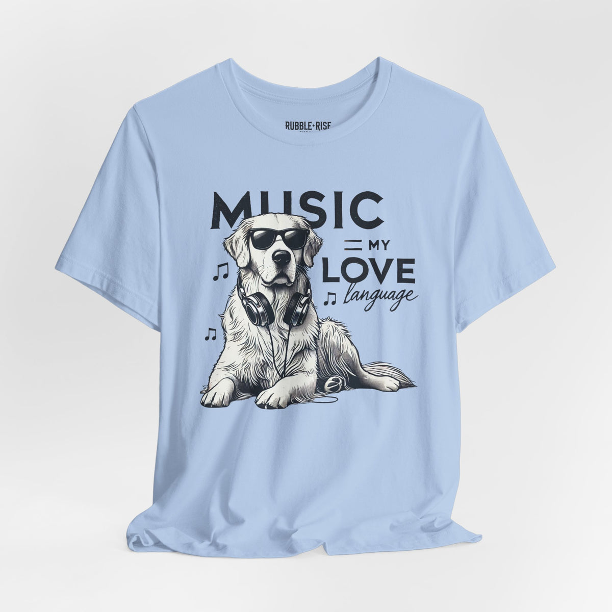Music = My Love dog lover graphic tee