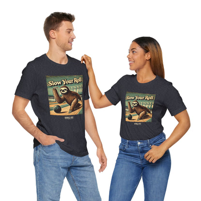 Slow Your Roll sloth bowling graphic tee, photo 11