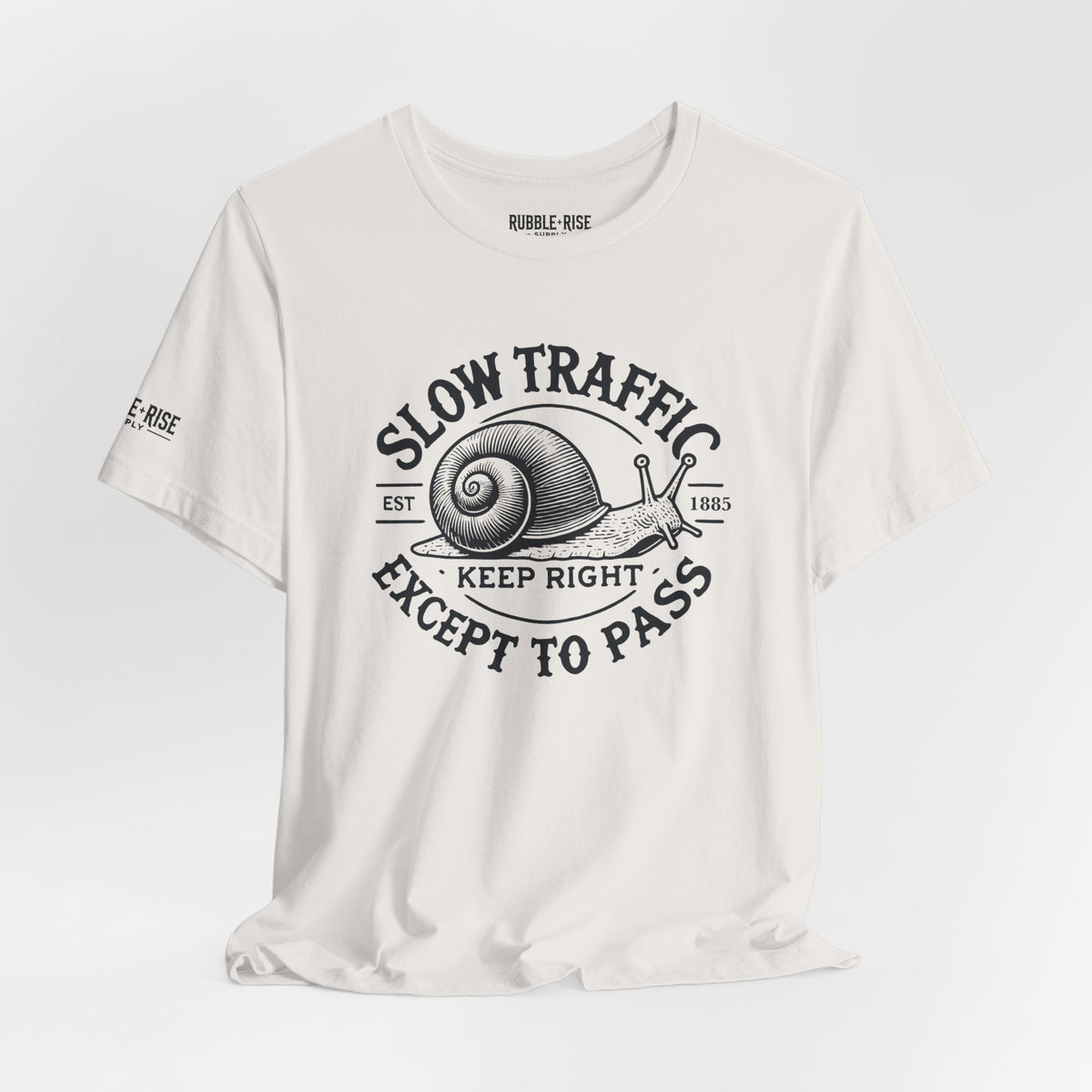 Funny snail traffic humor graphic tee, photo 9