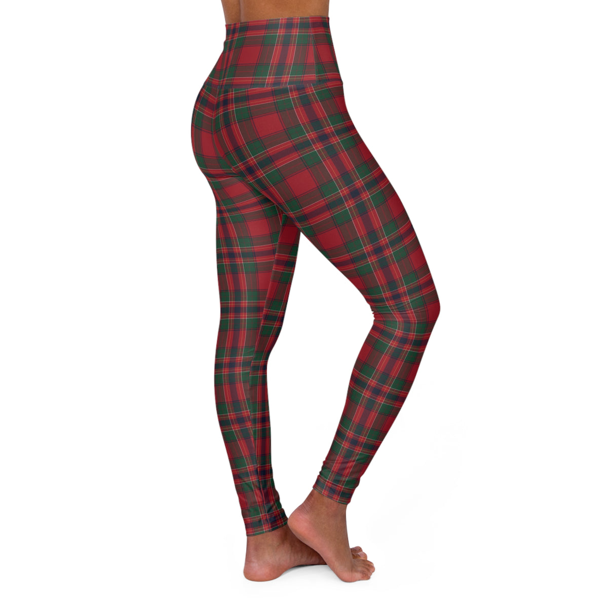 Christmas Morning Tartan High Waisted Leggings