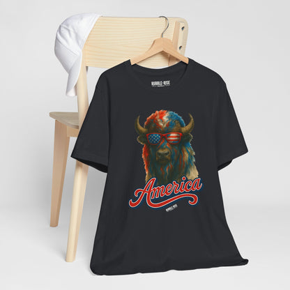 Patriotic Buffalo 4th of July t-shirt