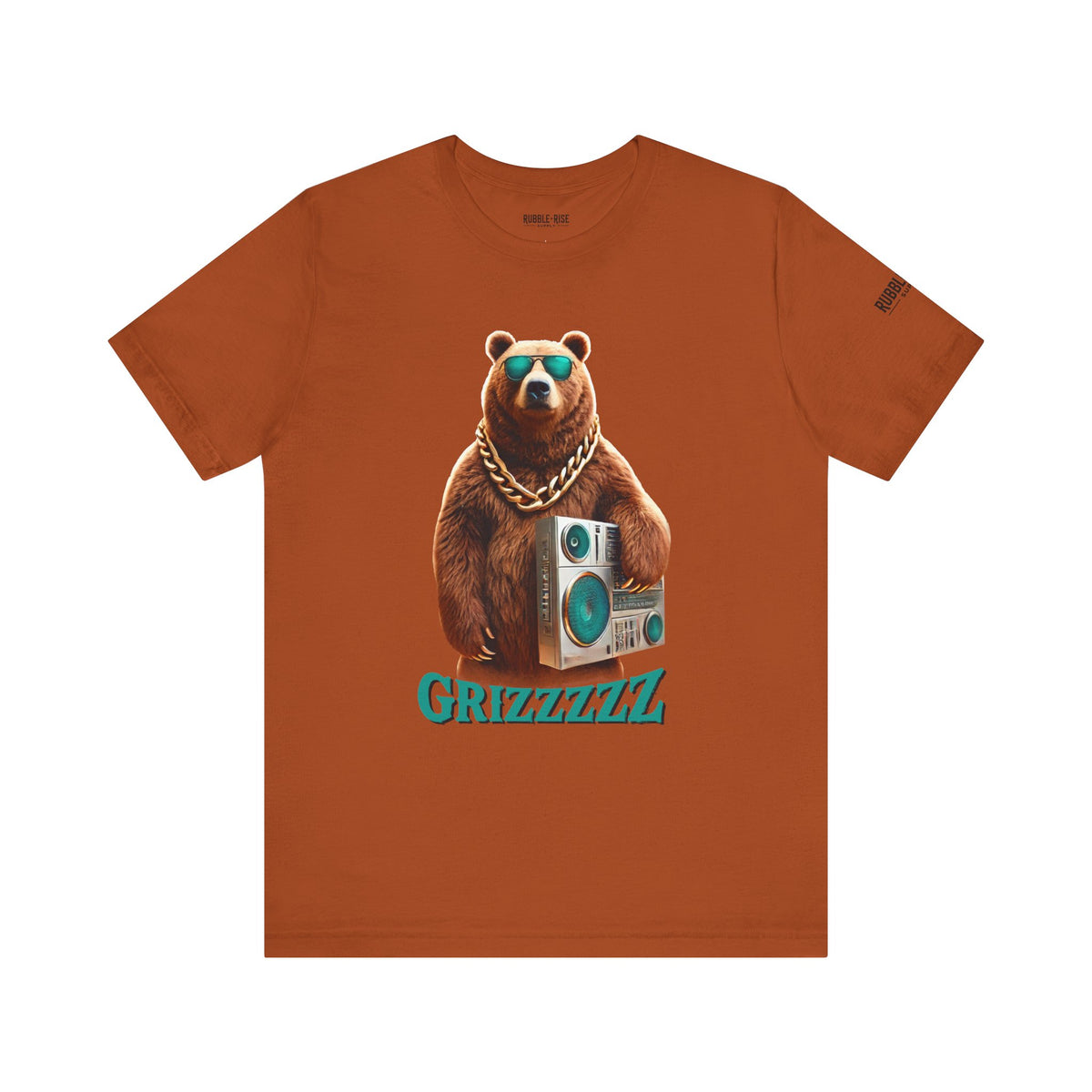 Grizzzzz Bear Retro Hip Hop t-shirt in autumn