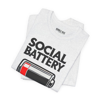 Social Battery 1% introvert graphic tee, photo 11