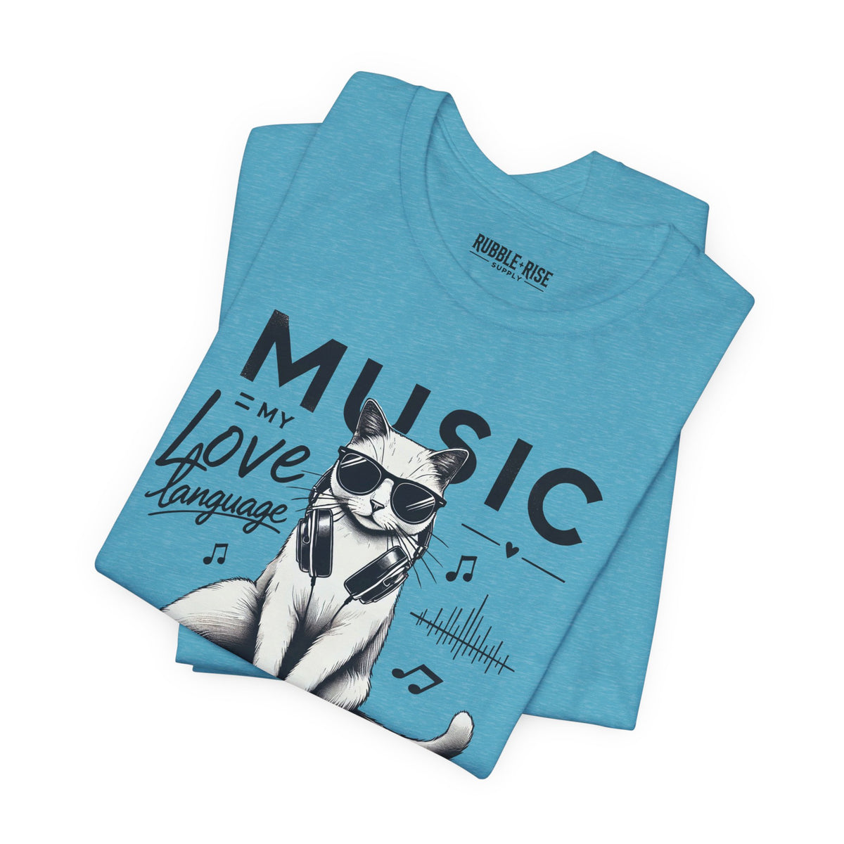 Music Is My Love Language Cat t-shirt