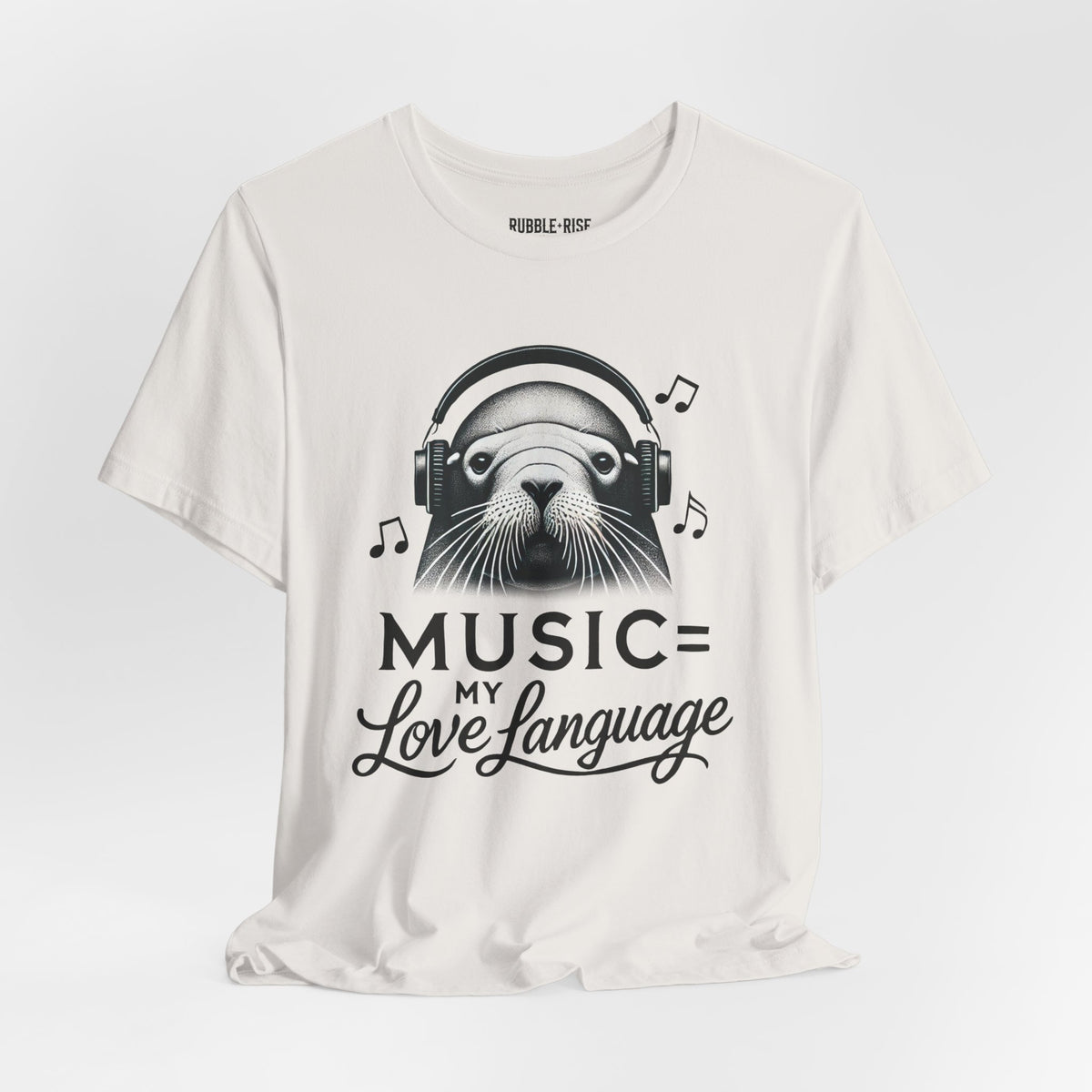 Music My Love Language Quote t-shirt in vintage white