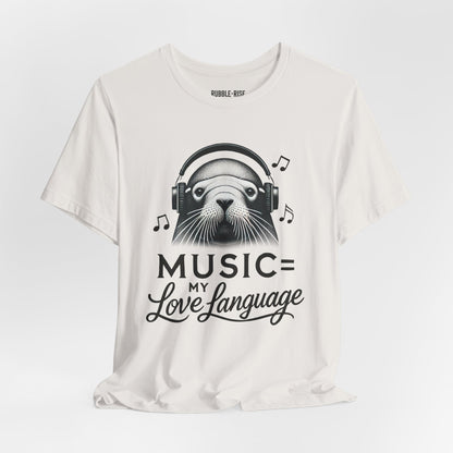 Music My Love Language Quote t-shirt in vintage white