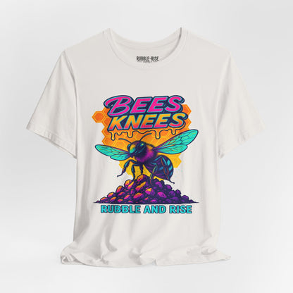 Bee's Knees Neon Bee Lover t-shirt in vintage white