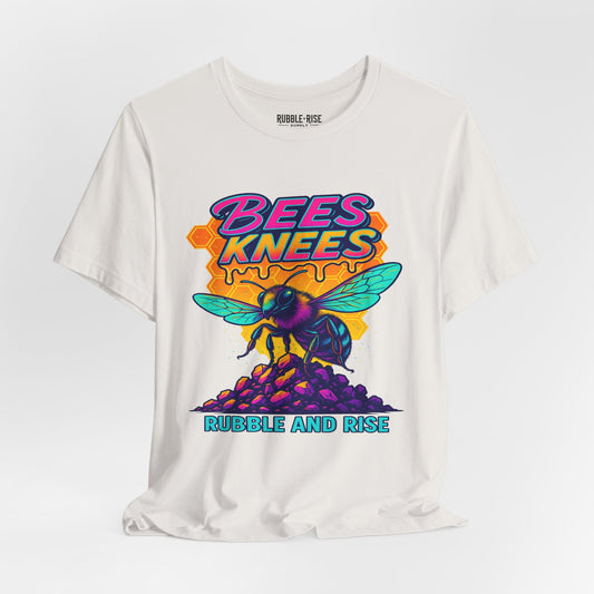 Bee's Knees Neon Bee Lover t-shirt in vintage white