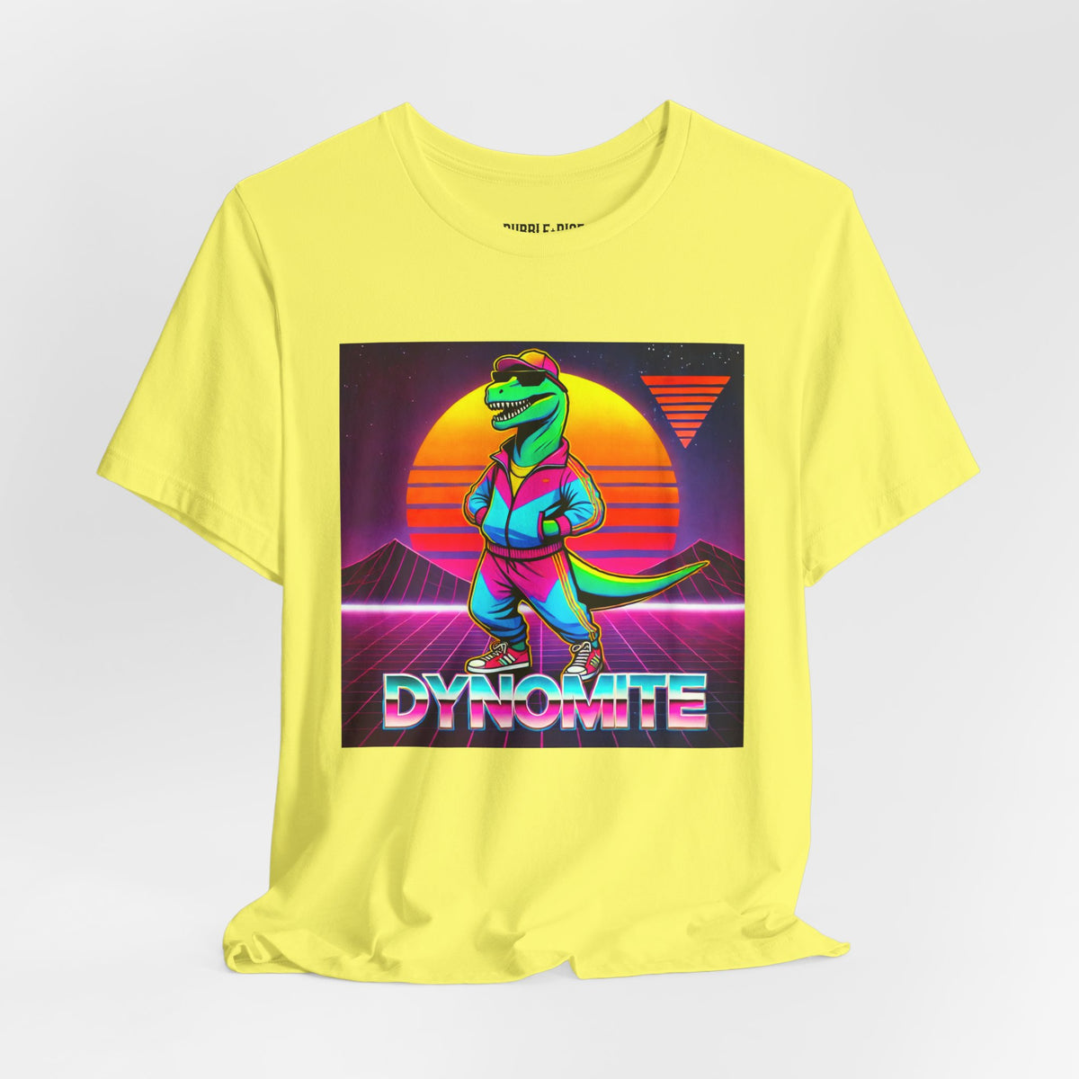 DYNOMITE Retro Dinosaur t-shirt in yellow